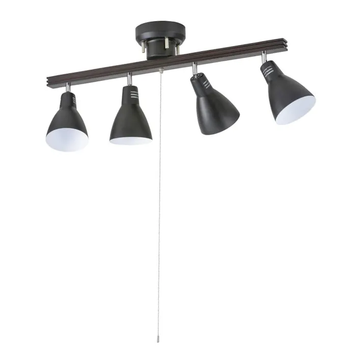 4灯シーリングライト ブラック 電球別売 YN40AW-K 06-1489