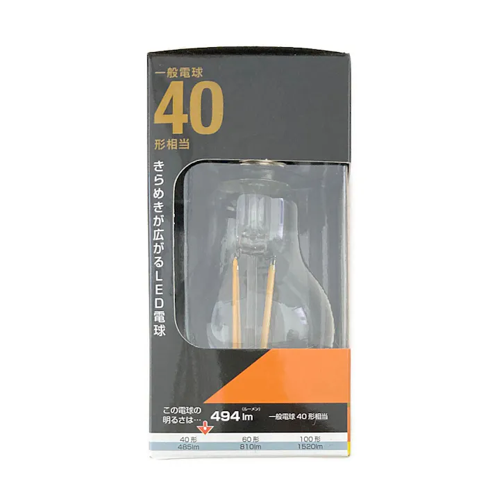 LED電球 フィラメント 一般電球 E26 40形相当 電球色 クリア 全方向 LDA4L C6