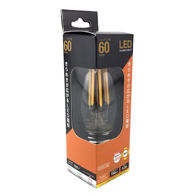 オーム電機 LED電球 フィラメント シャンデリア球 E26 60形 電球色 クリア 全方向 LDC6L C6 06-3