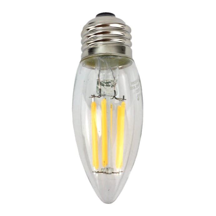 オーム電機 LED電球 フィラメント シャンデリア球 E26 60形 電球色 クリア 全方向 LDC6L C6 06-3