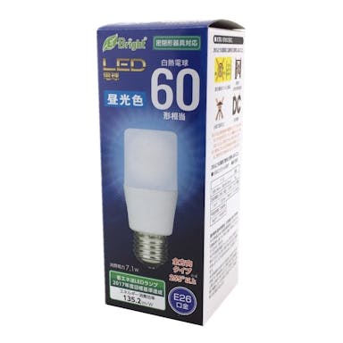 オーム電機 LED電球 T形 E26 60形相当 昼光色 LDT7D-G AG20 06-3608