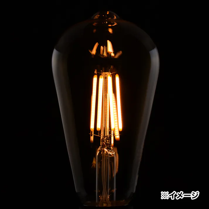 LEDフィラメントタイプレトロ球 E26 40形相当 キャンドル色 06-3894 LDF3L C6/G
