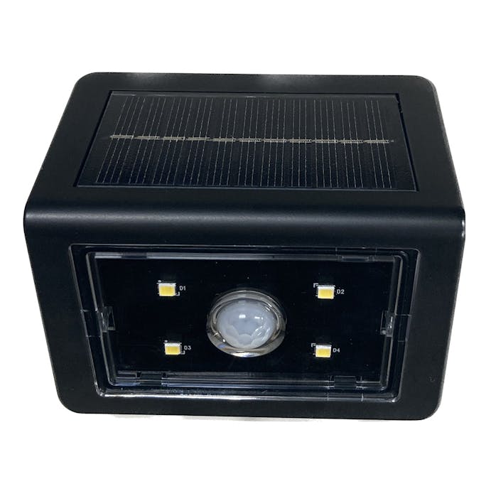 オーム電機 LEDソーラーウォールライト ブラック 100lm LT-SSLS10DW2L