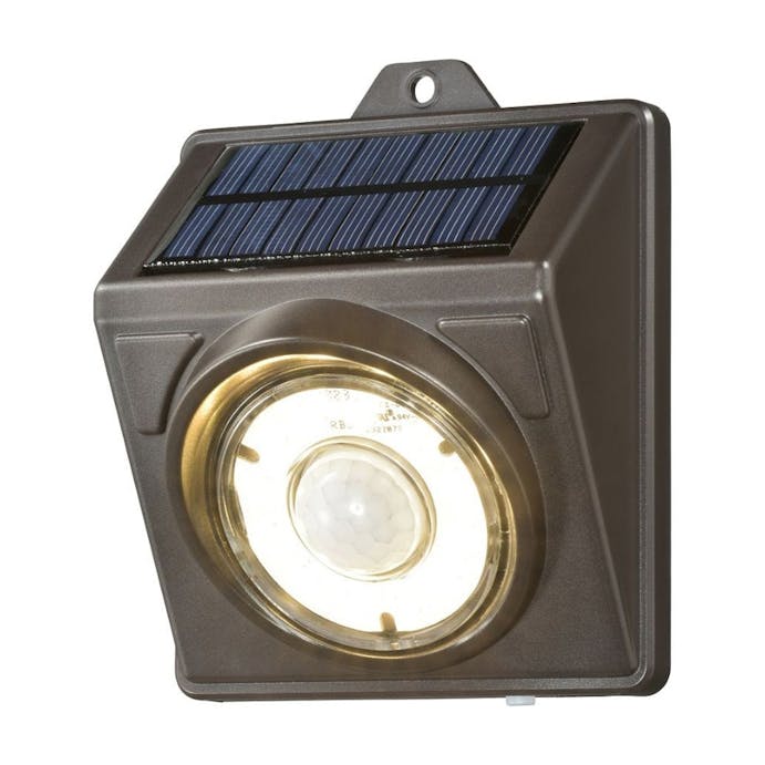 オーム電機 LEDソーラーライト ブラウン 電球色 400lm LT-SSLS40LW(販売終了)