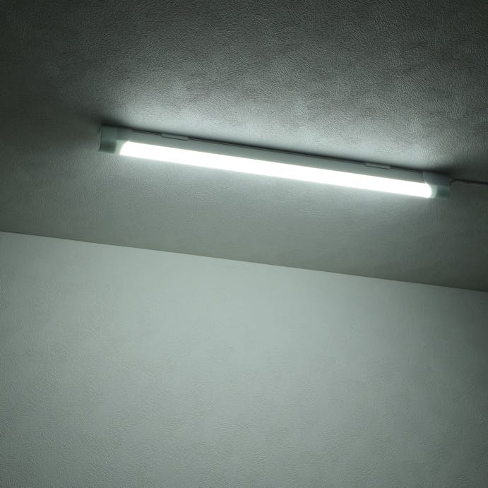 オーム電機 LEDエコスリムチューブライト コンセントタイプ 10W 昼光色 LT-NLET10D-
