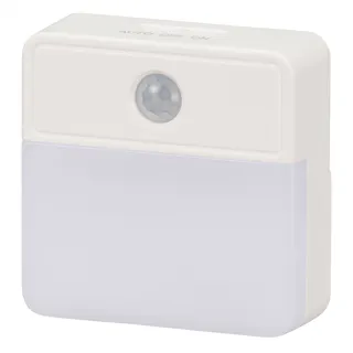 LEDセンサーナイトライト 明暗+人感 屋内用 電池式 NIT-BLA6JSQ-W 40ルーメン 防犯 人感センサー 屋内用 ワードロープ・廊下・階段向け