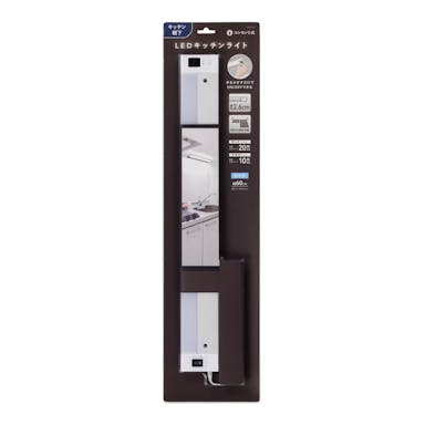 オーム電機 LEDキッチンライト コンセント式 キッチン棚下 昼白色 LT-KP13D-S 白