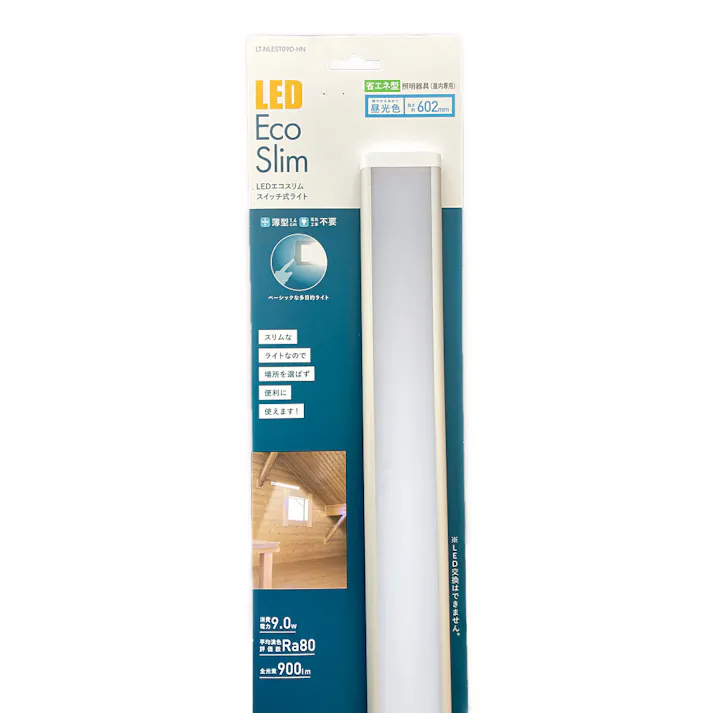 LEDエコスリム スイッチ式ライト 9W 昼光色 LT-NLEST09D-HN