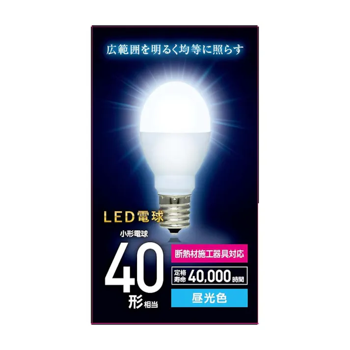LED電球 40形 昼光色 LDA4D-G-E17 IH24