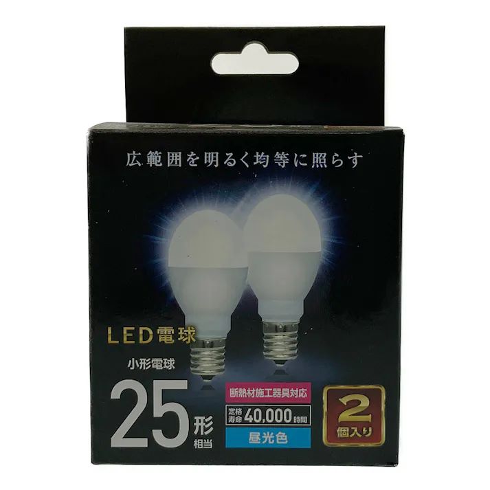 LED電球 25形 昼光色 2個入り LDA3D-G-E17 IH24