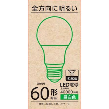 オーム電機 LED電球全方向 60形 LDA7N-G AG58