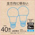 オーム電機 LED電球全方向 40形 2P 昼光色 LDA4D-GAG58