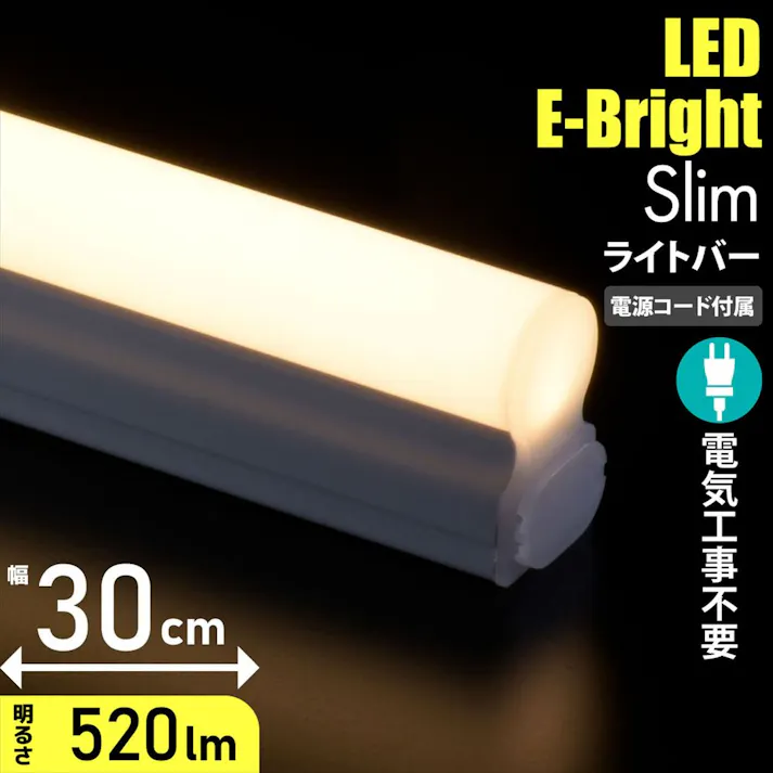 LEDイーブライトスリム ライトバー 300mm 電球色 LT-FLE300L-HN