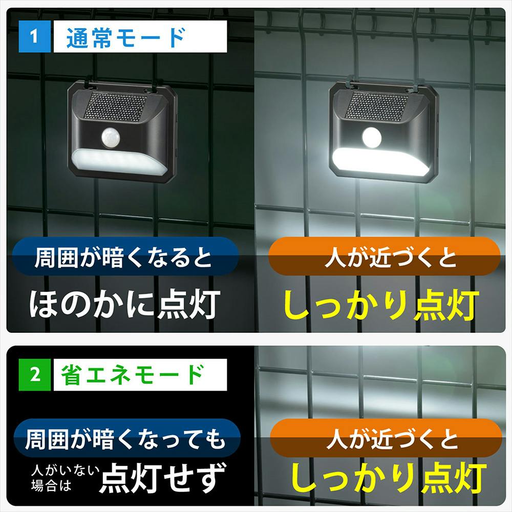 LEDセンサーウォールライト ソーラー 150ルーメン LS-B150JW-SD2