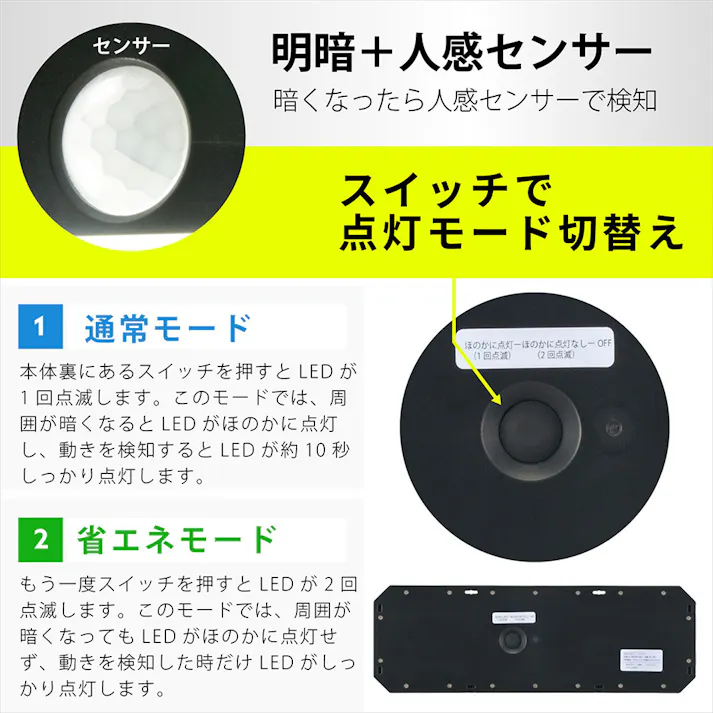 LEDセンサーウォールライト ソーラー 800ルーメン LS-B800JW-SD2