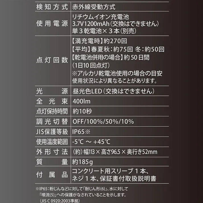 COBセンサーウォールライト ハイブリッド式 400ルーメン LT-SOW40DWH 防犯 調光切替 ソーラー発電式人感センサーライト 赤外線センサー IP65