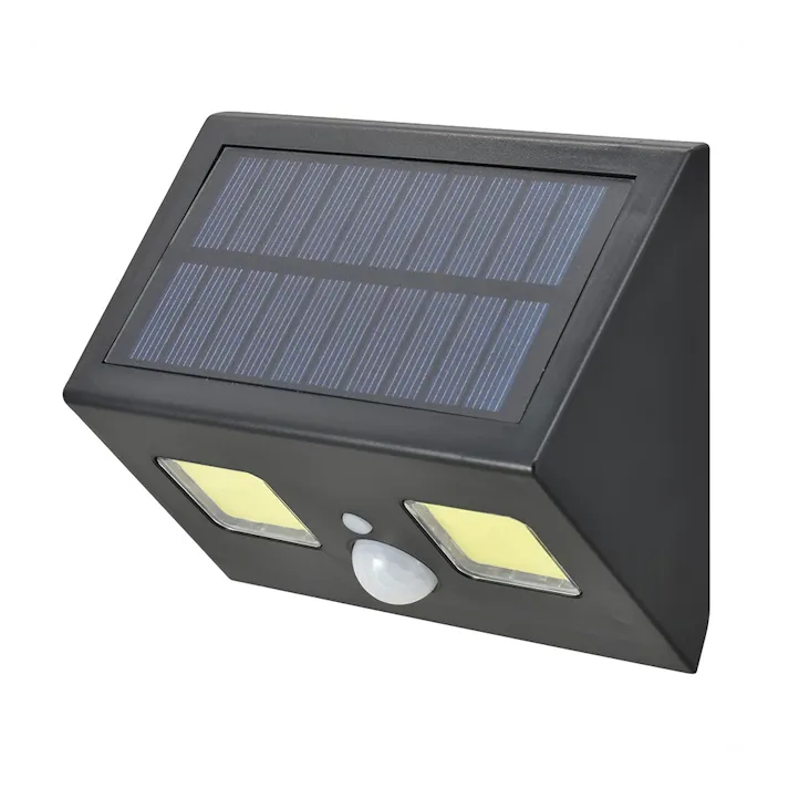 COBセンサーウォールライト ハイブリッド式 400ルーメン LT-SOW40DWH 防犯 調光切替 ソーラー発電式人感センサーライト 赤外線センサー IP65