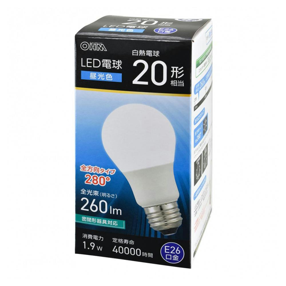 LED電球 E26 20形相当 昼光色 LDA2D-G AG59
