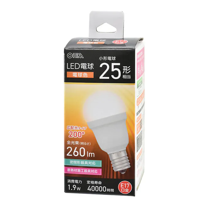 LED電球小形 E17 25形相当 電球色 LDA2L-G-E17 IS53
