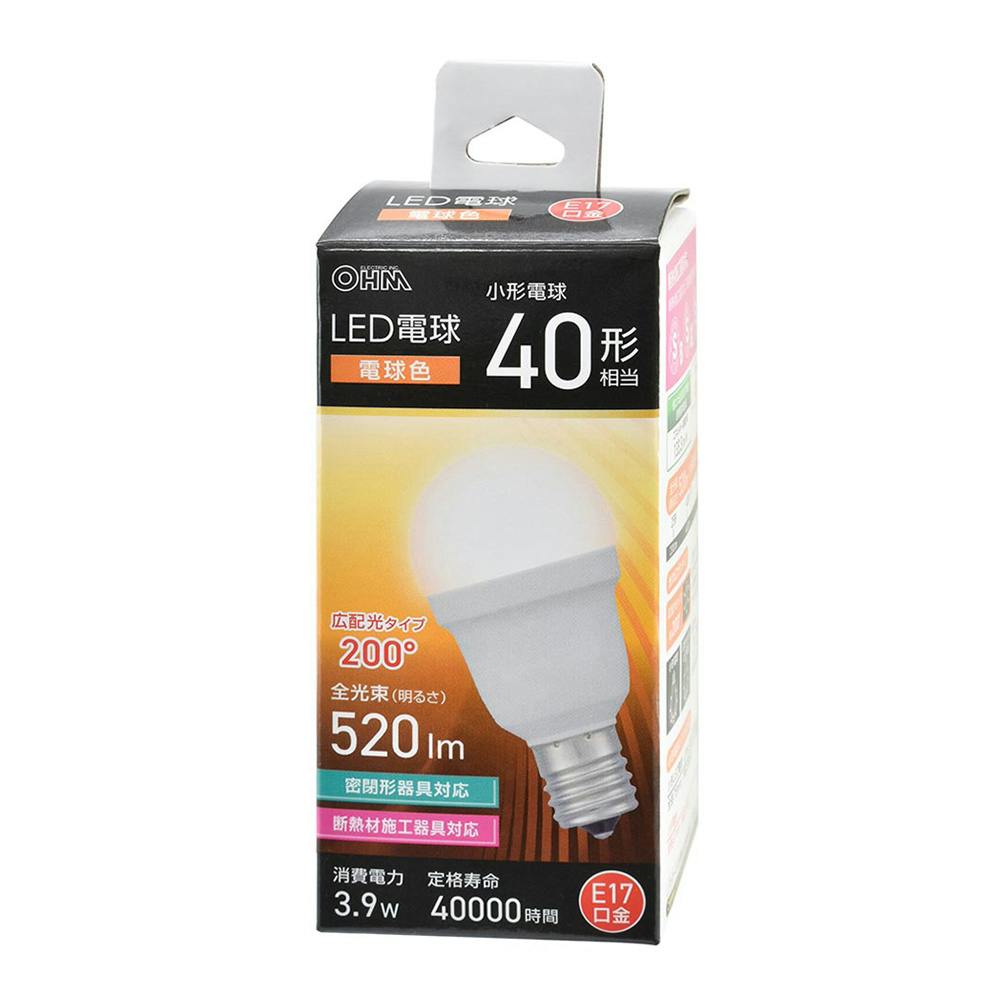 LED電球 小形 E17 40形相当 電球色 LDA4L-G-E17 | 電球 通販