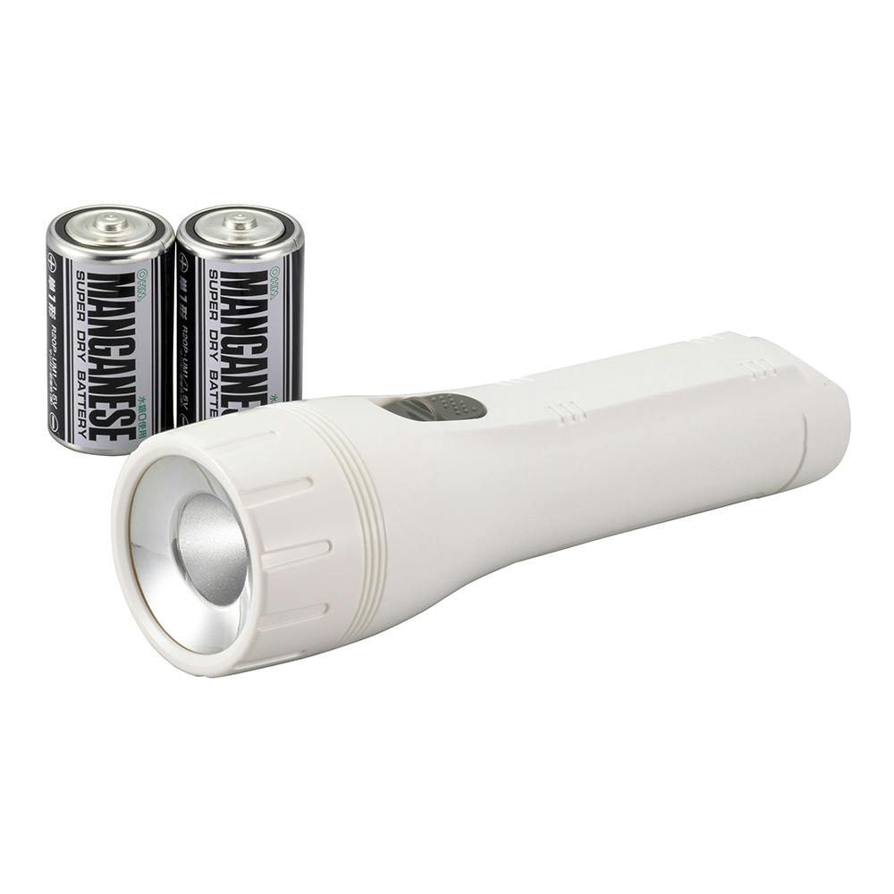 LED懐中ライト 72ルーメン 単1形乾電池2本付き LHP-07C5 07-8010 LED懐中ライト 72ルーメン 単1形乾電池2本付き LHP-07C5 07-8010