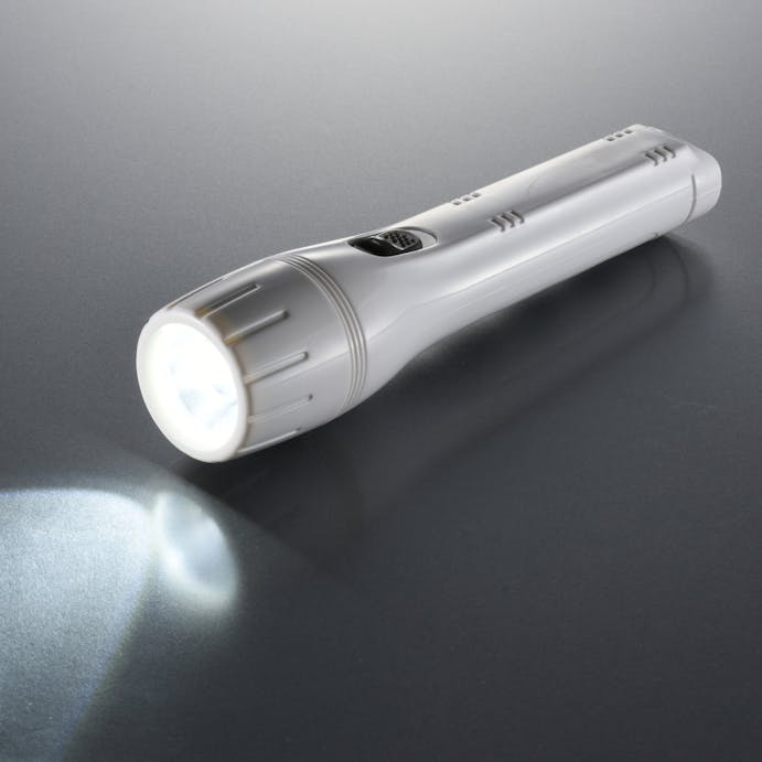 オーム電機 LED懐中ライト 48ルーメン 単3形乾電池2本付き LHP-04C5 07-8012