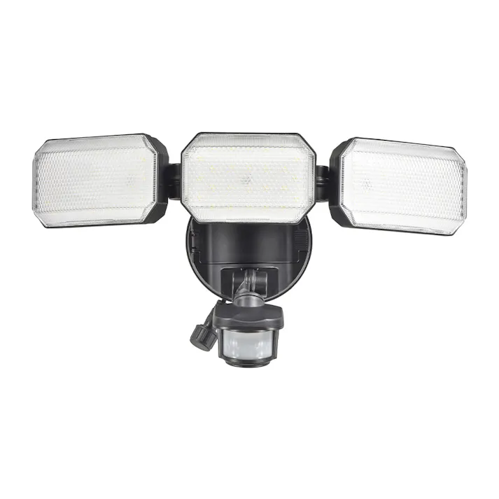 monban 防犯センサーライト 3灯 リチウム充電池式 2500ルーメン LS-B313 防犯 焦電型赤外線センサー 高速フラッシュ点滅 防水機能IP55