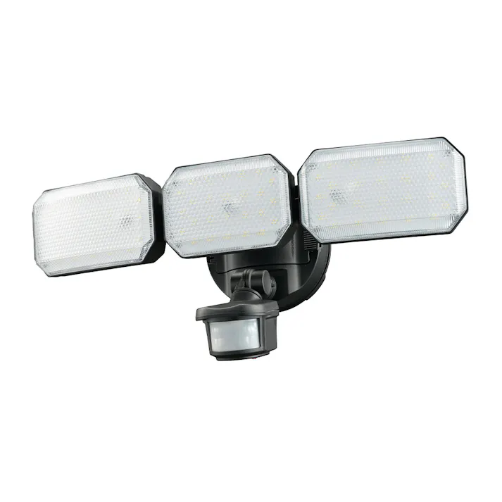 monban 防犯センサーライト 3灯 リチウム充電池式 2500ルーメン LS-B313 防犯 焦電型赤外線センサー 高速フラッシュ点滅 防水機能IP55