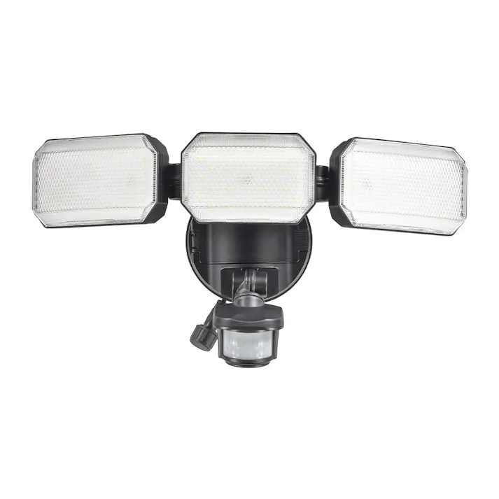 monban 防犯センサーライト 3灯 リチウム充電池式 2500ルーメン LS-B313 防犯 焦電型赤外線センサー 高速フラッシュ点滅 防水機能IP55