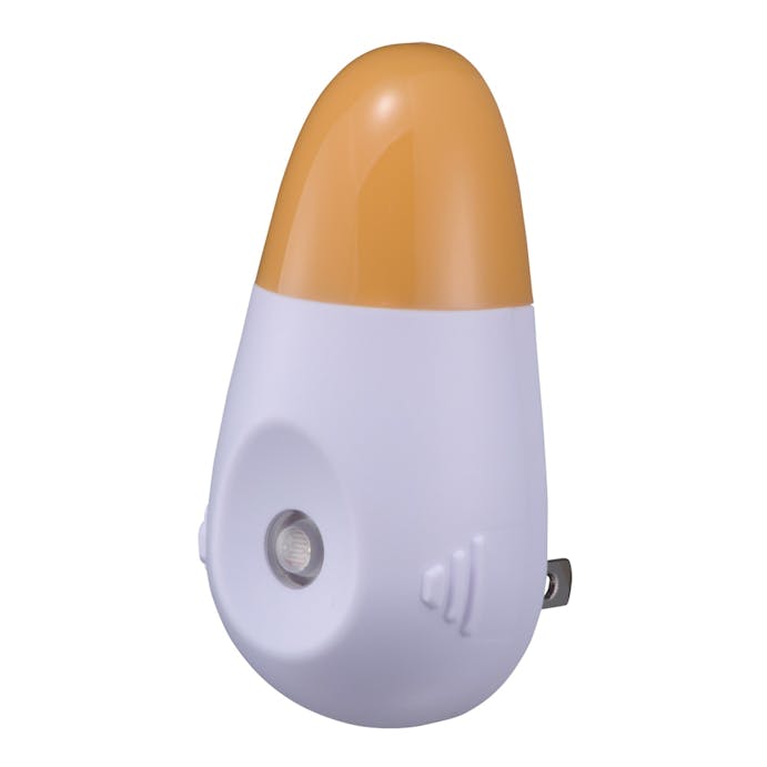 オーム電機 LEDナイトライト 充電式 明暗センサー オレンジ 黄色LED NIT-APHB4-D