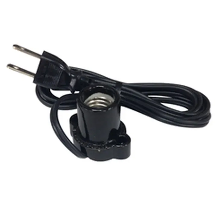 コード付レセップ コンセント E17黒 HS-L1715ZR/K 07-9437