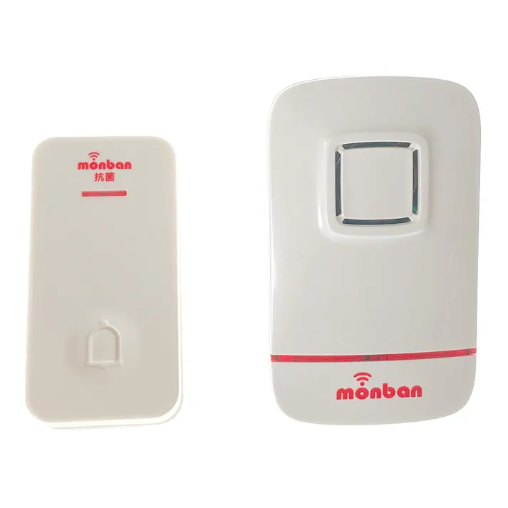 monban ワイヤレスコールチャイム 瞬間発電式押しボタン送信機+AC受信機 OCH-ECL80