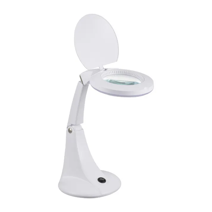 エルズーム ルーペ付きデスクスタンド 可変型 DS-L30B-W