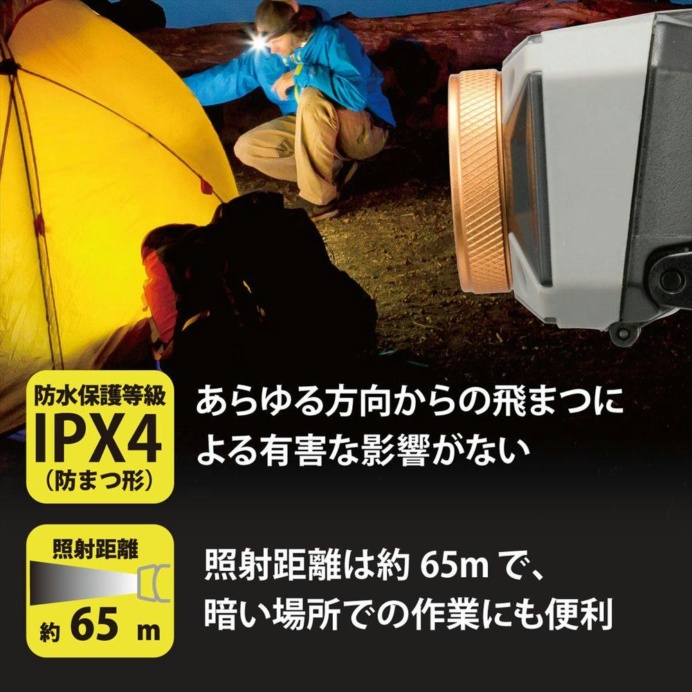 LEDヘッドライト ワレッドプロ 500ルーメン LC-500RG-S | 懐中電灯