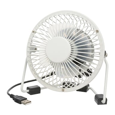 【送料無料】オーム電機 USBミニファンマグネット USB給電 上下角度調整 ホワイト U10TPMN