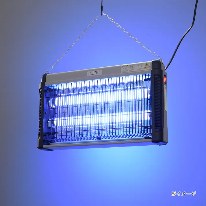 電撃殺虫器 横型 電源スイッチ付き OBK-GH120B 08-1617