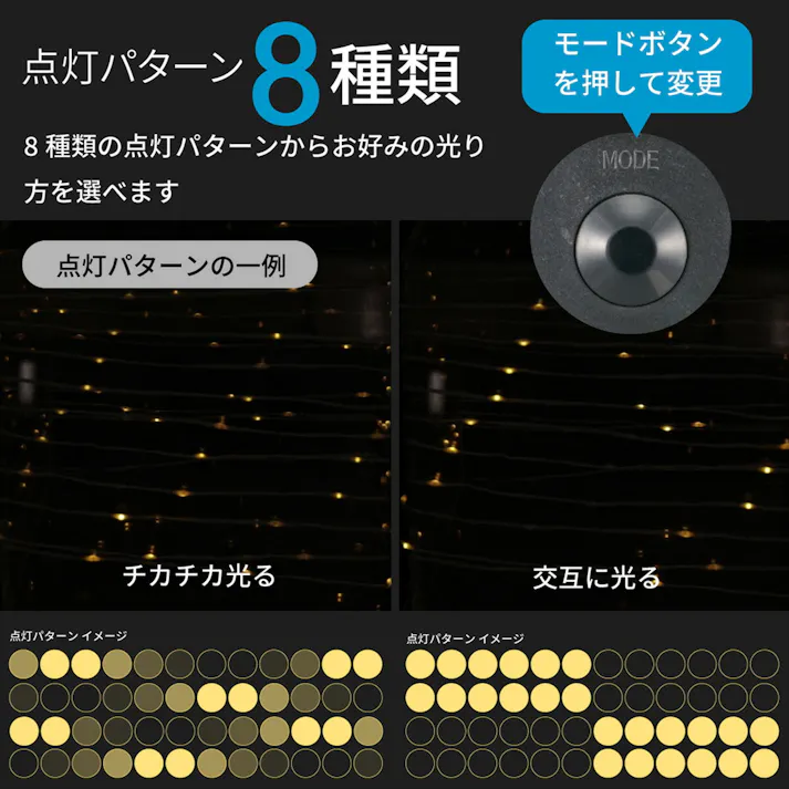 ソーラー充電ストリングLEDライト SL-YG05SL2A