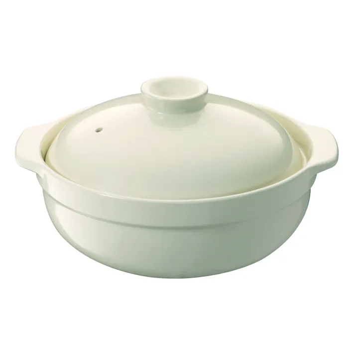 ガス火土鍋9号 27cm クリーム