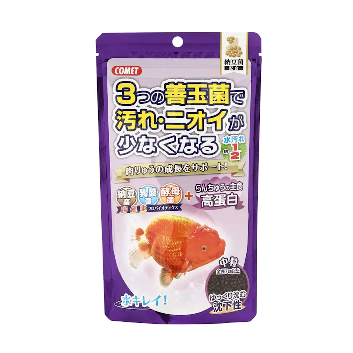 イトスイ コメット らんちゅうの主食 納豆菌 沈下 中粒 200g