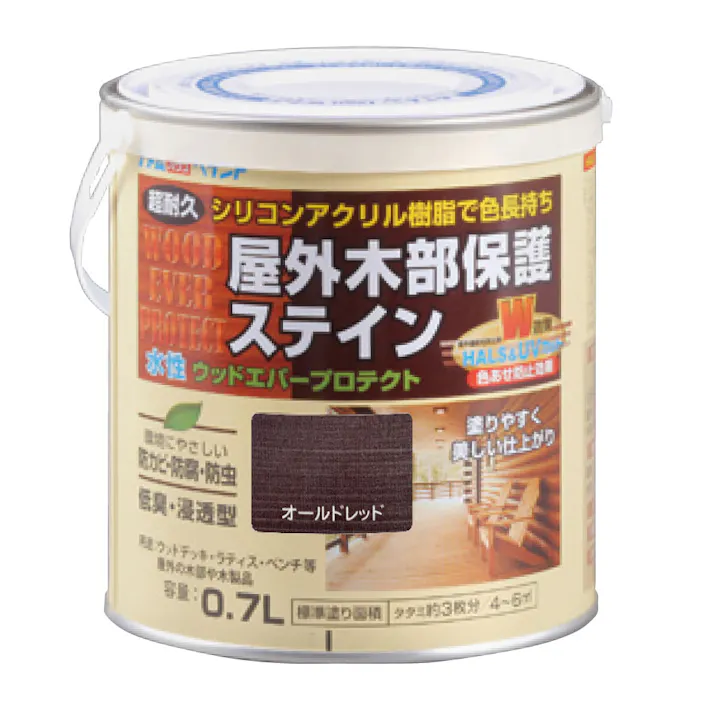 水性ウッドエバープロテクト オールドレッド 0.7L