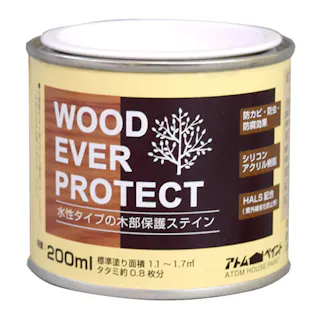 アトムハウスペイント ウッドエバープロテクト シャドーグレー 200ml
