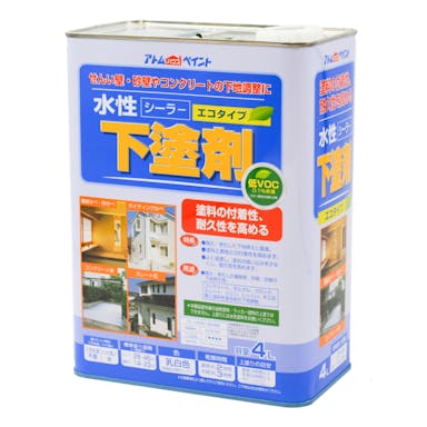 アトムハウスペイント 水性 シーラー 下塗り剤 エコタイプ 4L