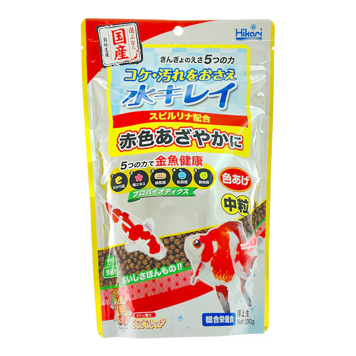 キョーリン きんぎょのえさ5つの力 色あげ中粒 200g