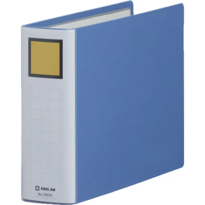 【CAINZ-DASH】キングジム キングファイル スーパードッチ<脱・着>イージー B5ヨコ型 青 とじ厚50mm 500枚 2465ABLUE【別送品】