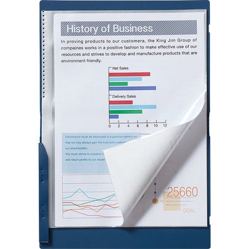 CAINZ-DASH】キングジム 二つ折りクリア－ファイルコンパック