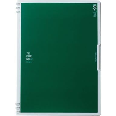 【CAINZ-DASH】キングジム ダブルリングノート　テフレーヌ　フラップ　セミＢ５　緑 9805TE-G【別送品】