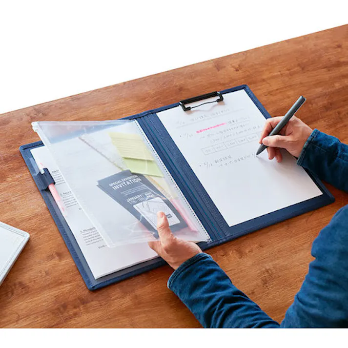 【CAINZ-DASH】キングジム オ-ルインクリップボ-ド(カバー付) A4 黒 短辺とじ 収納約30枚 5995-BK【別送品】