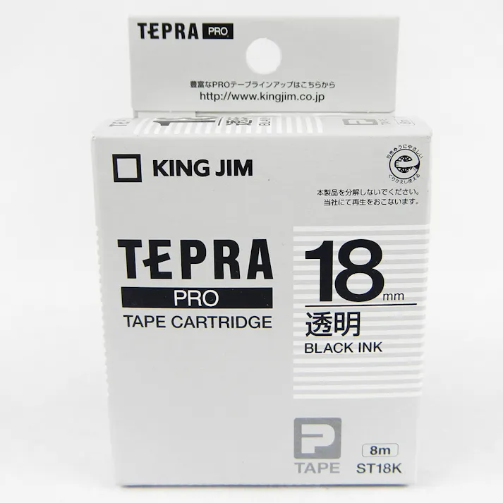 キングジム テプラ PRO テープ ST18K 18mm 透明
