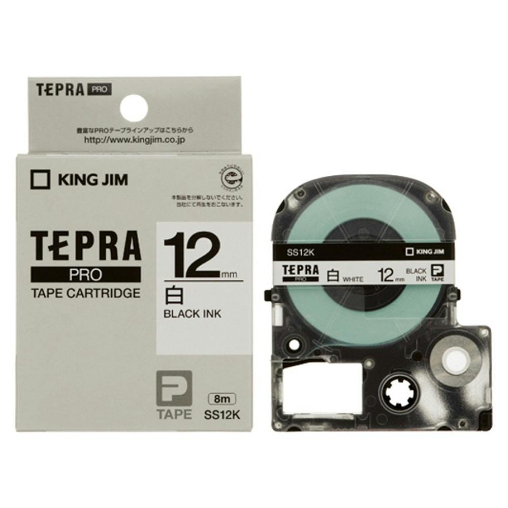 キングジム テプラ PROテープ SS12K 12mm 白 | 文房具・事務用品