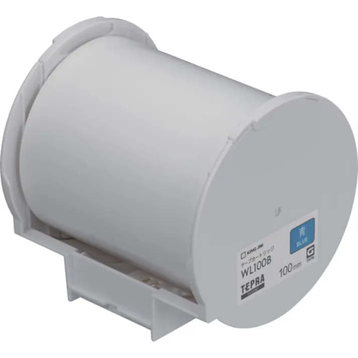 【CAINZ-DASH】キングジム ラベルプリンタ用テープカートリッジ Grandテープカートリッジ 青100 WL100B【別送品】